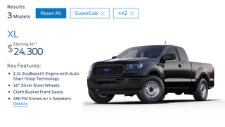The 2019 Ford Ranger Started At $24,000 According To A Configurator That Wasn't Supposed To Be Live (Updated)<em></em>
